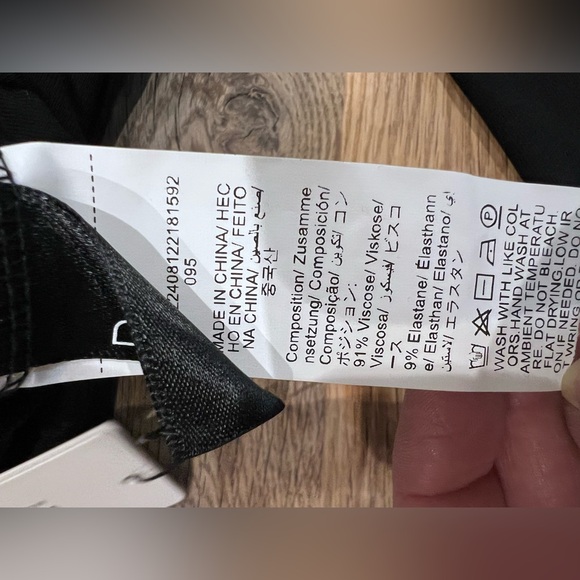 SHEIN Dazy Black Long Sleeve Wrap Women's Top - Picture 4 of 5